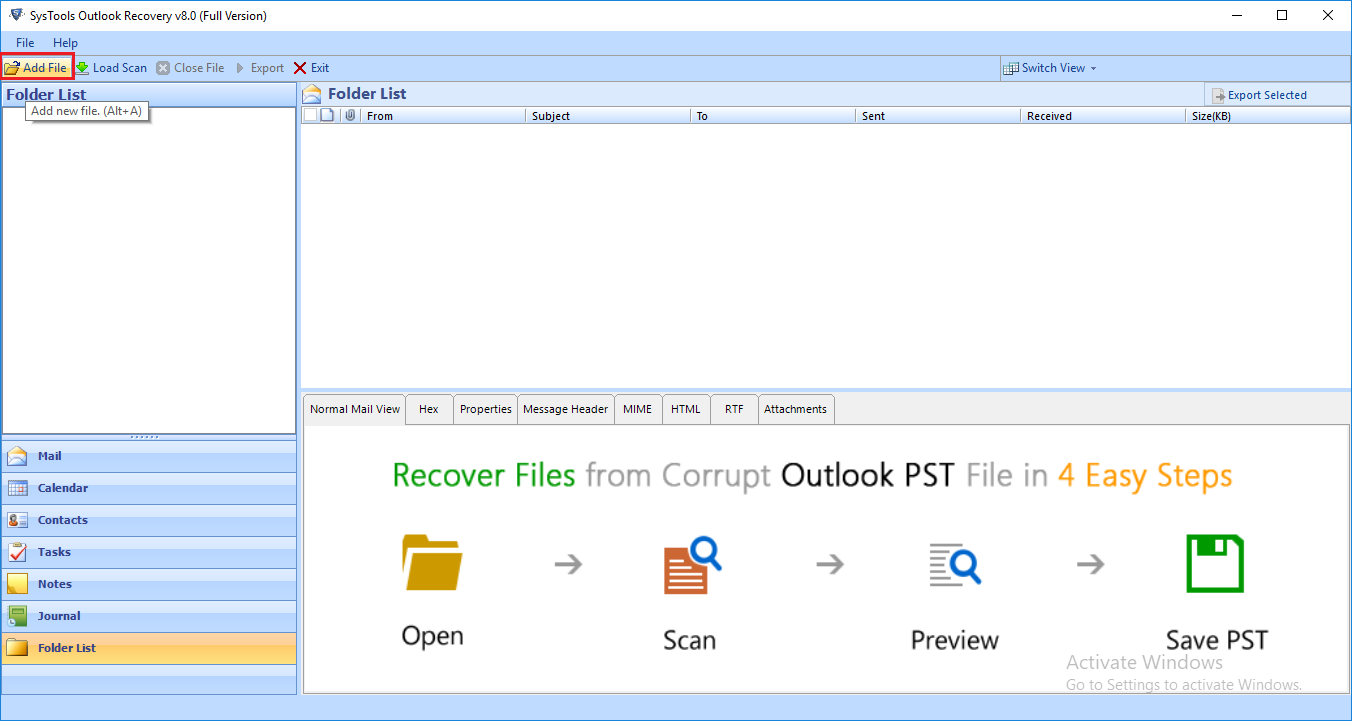 восстановить файлы outlook 