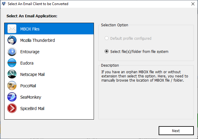 add Apple mail files
