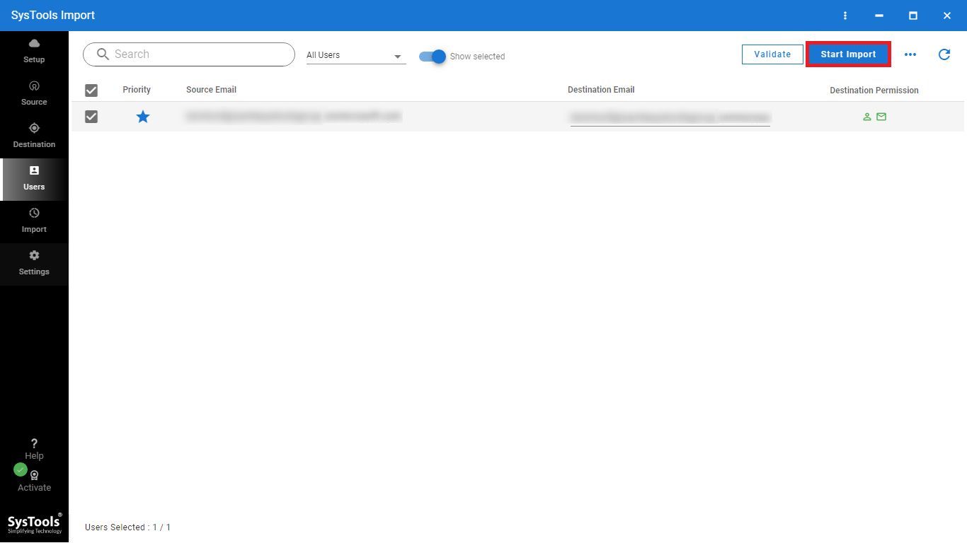 start importing