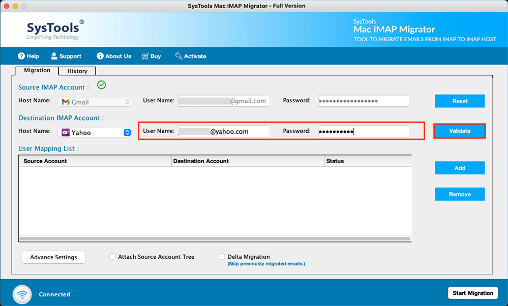 select gmail or g suite and enter account details