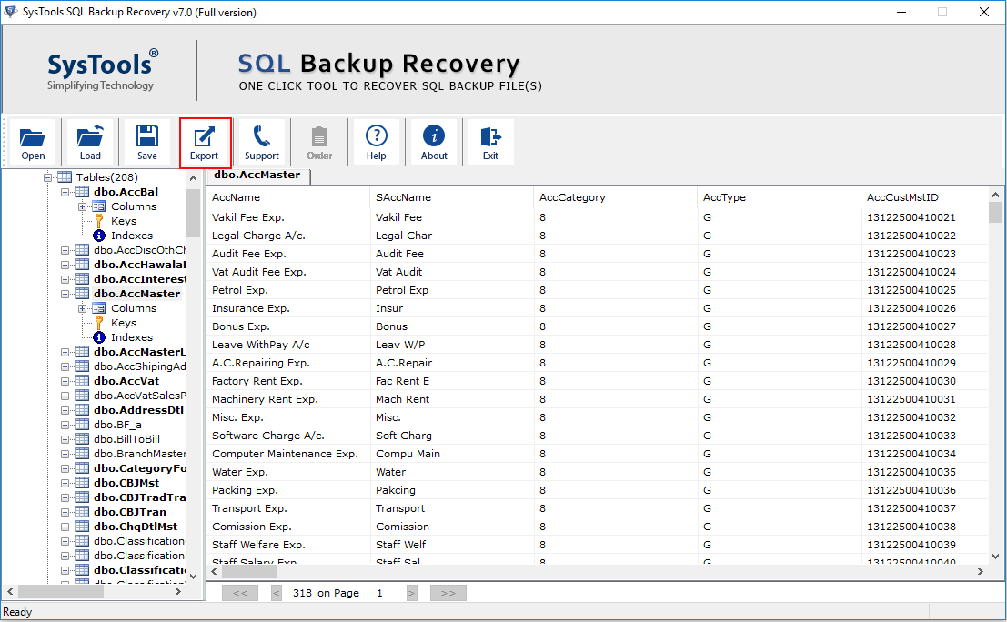 Outil de récupération de sauvegarde SQL