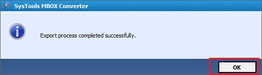 Export process complete