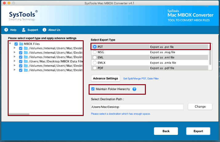 Select export File