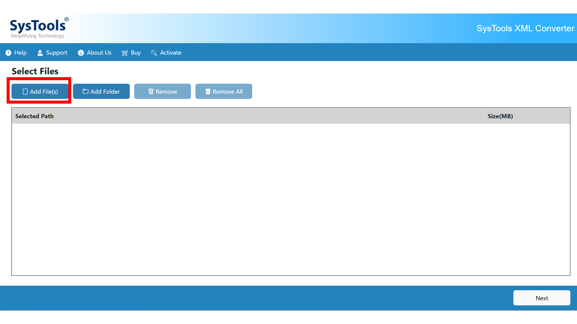 import xml files