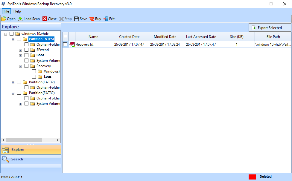 preivew recovered data
