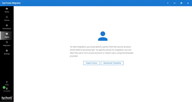 choose user section