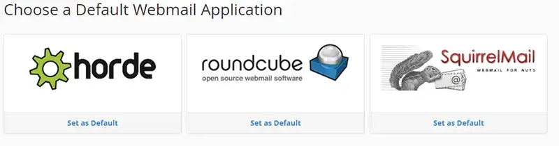 Choose Default Webmail