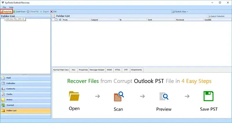 Outlook pst Recovery tool