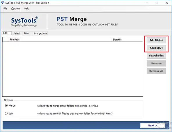 merge multiple email accounts in outlook
