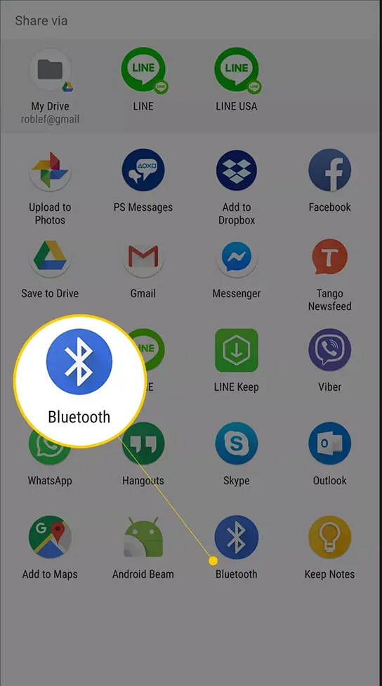 Select Bluetooth option  