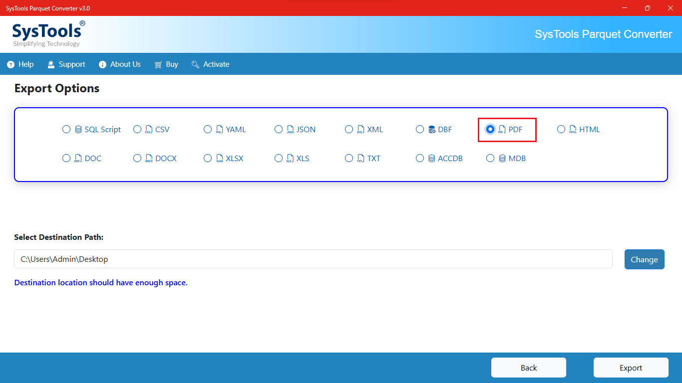 choose json file format