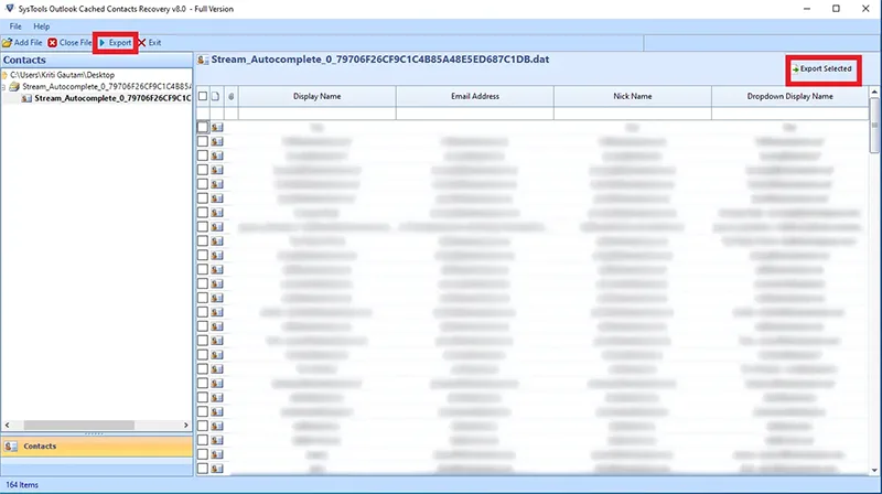 view autocomplete lists of email addresses
