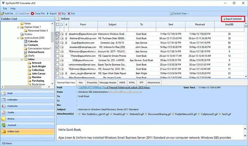 save Outlook emails to Hard Drive