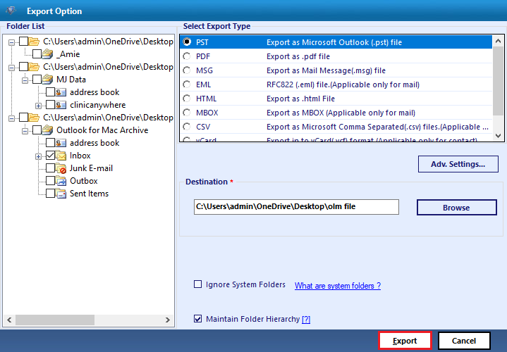 import OLM to Outlook for Windows