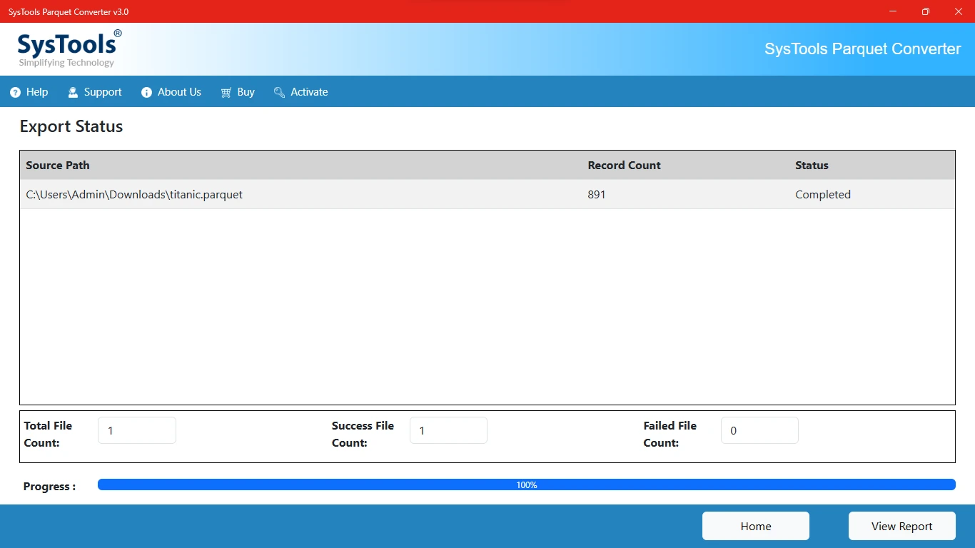preview conversion report