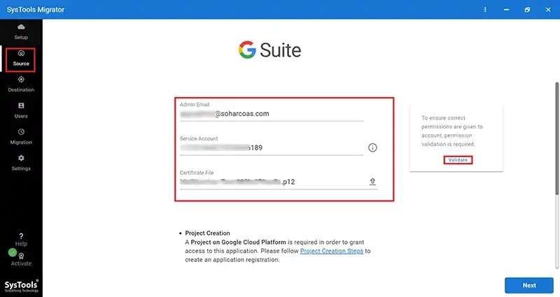 provide account details