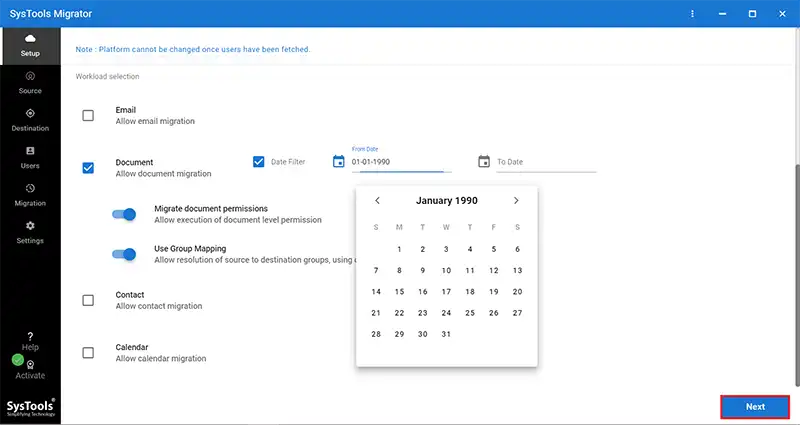 apply date range filter