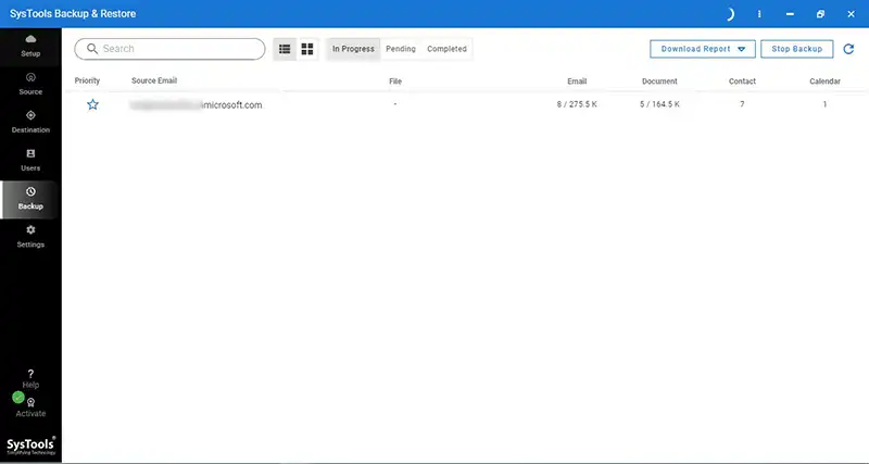 Start Backup