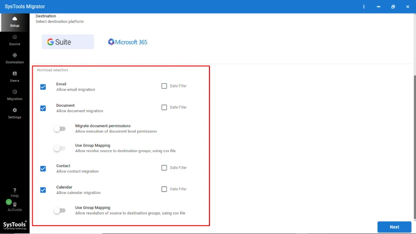 select email button