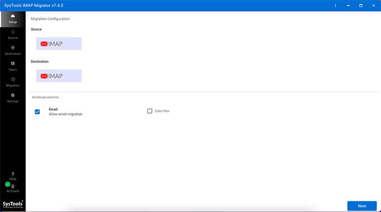 choose imap options