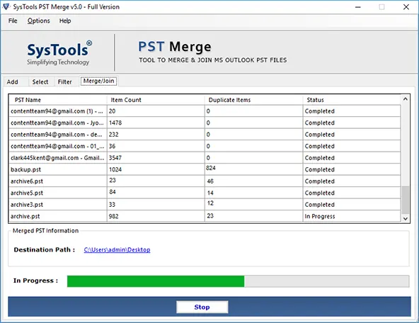 Combine Outlook Archive Files 