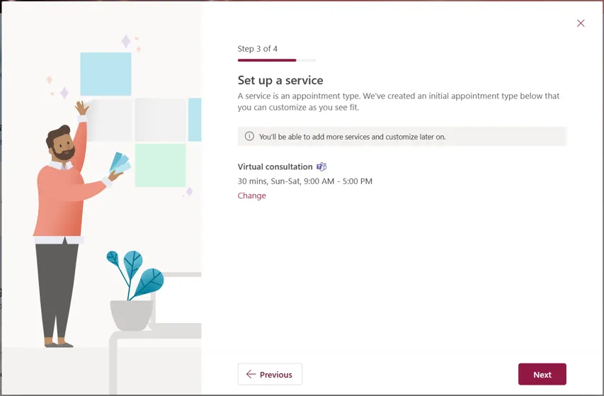 Setting up appointment types 