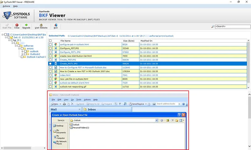 Preview BKF Files