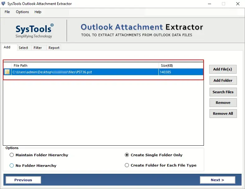 add pst files