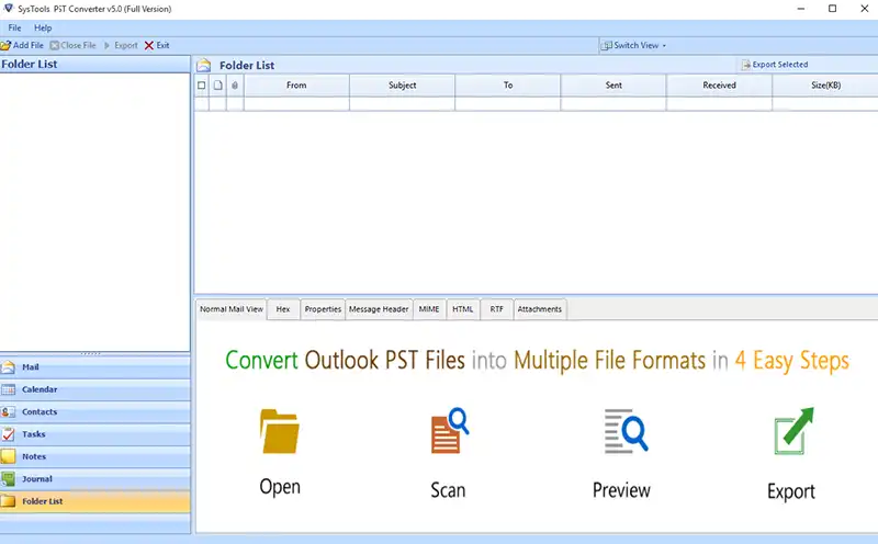 add outlook PST calendar file