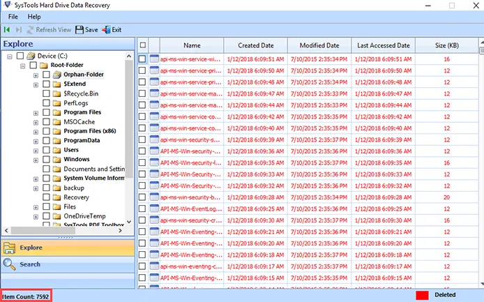 view recovered file