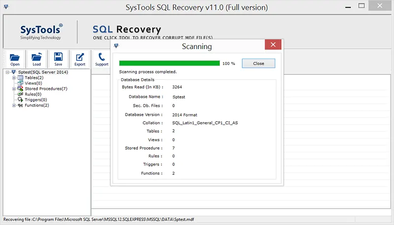 scan files to recover deleted records in sql server
