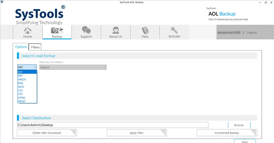download AOL emails