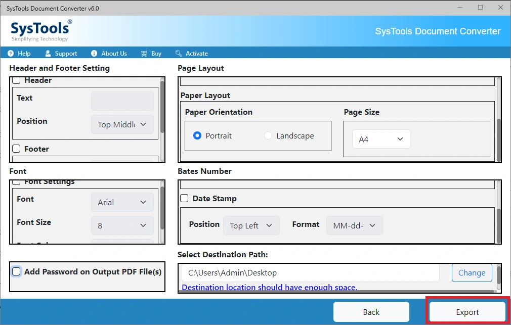 start the process to convert xltx to pdf